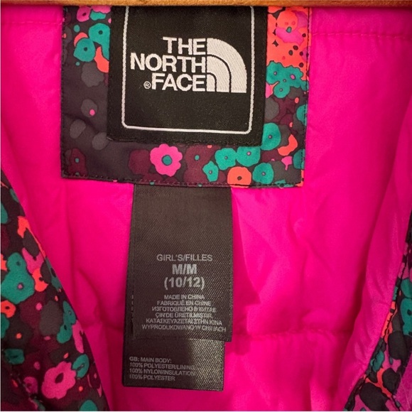 The North Face Girls' Hooded Puffer Jacket - Pink Multi Floral - Picture 2 of 9